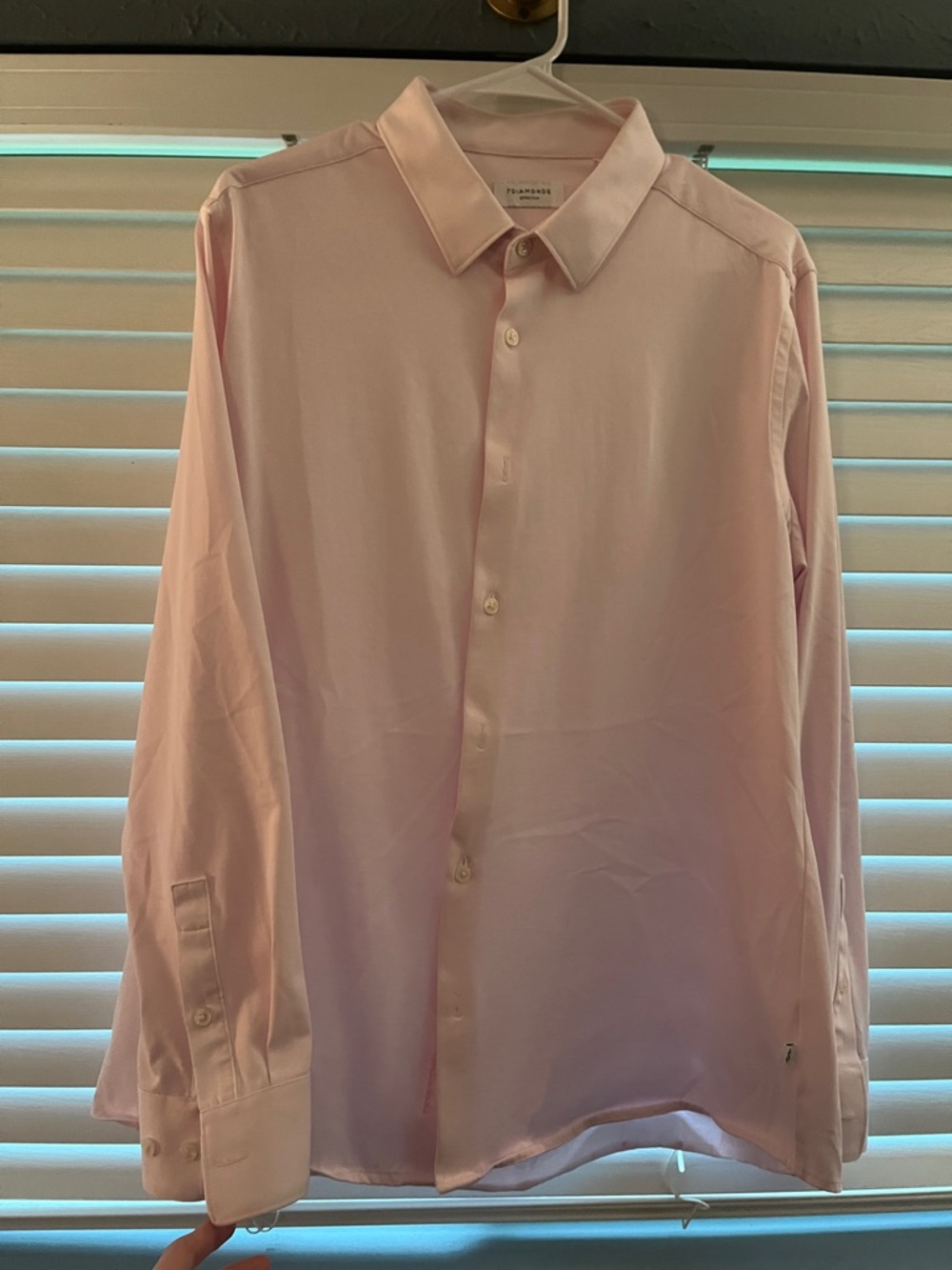 7 Diamonds Men's Pale Pink Dress Shirt - Classic Button Front